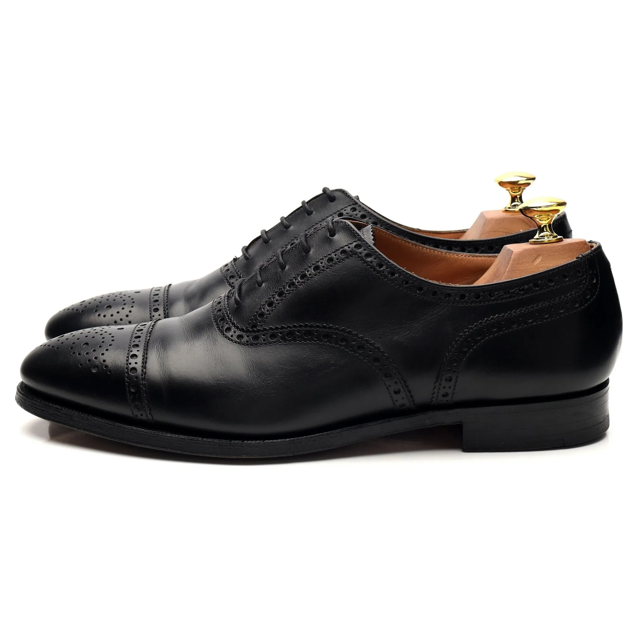 'Westfield' Black Leather Oxford Brogue UK 8 E