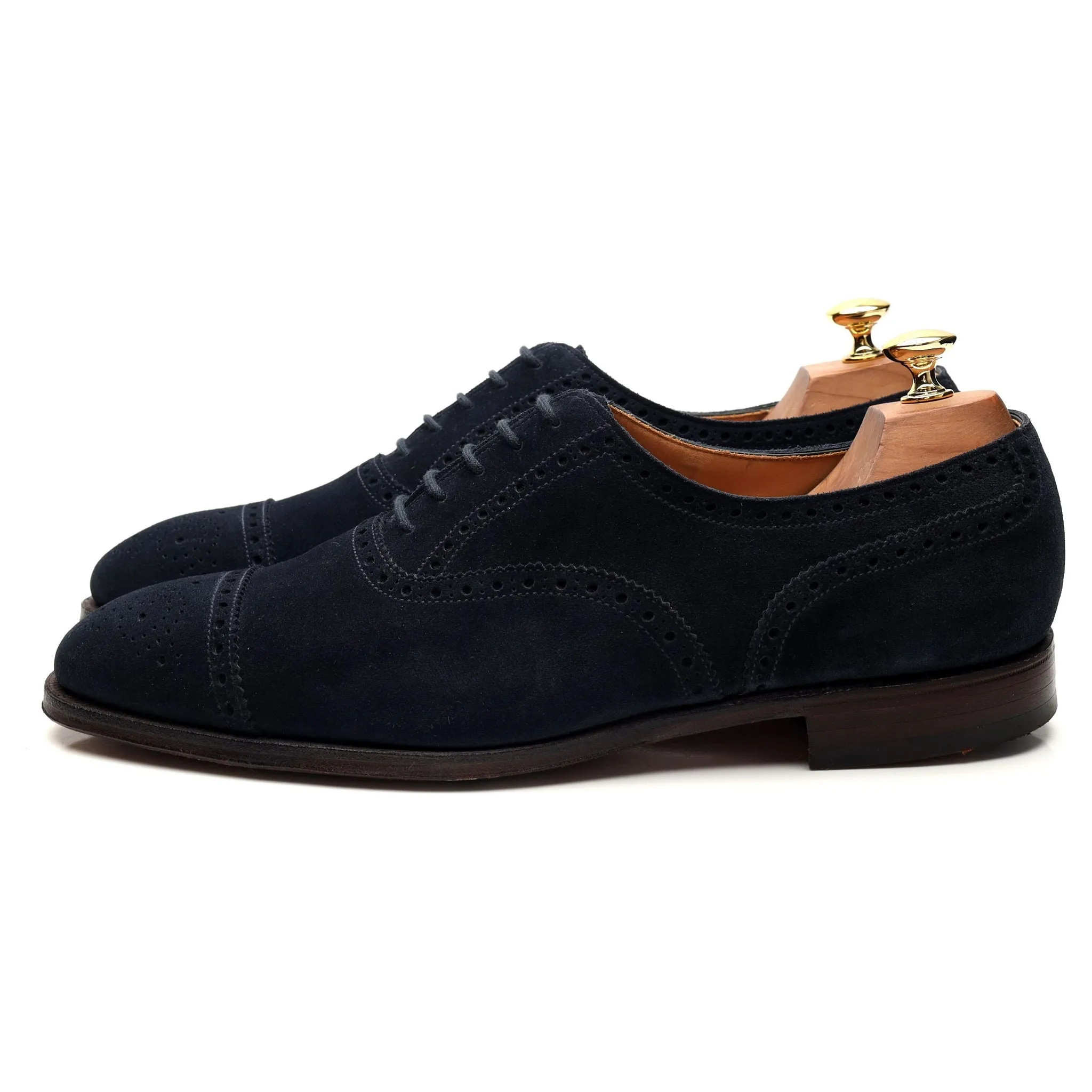 'Westfield' Navy Blue Suede Oxford Brogue UK 10 E