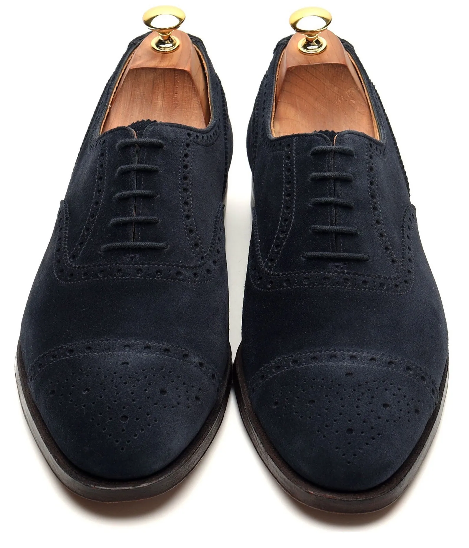 'Westfield' Navy Blue Suede Oxford Brogue UK 10 E