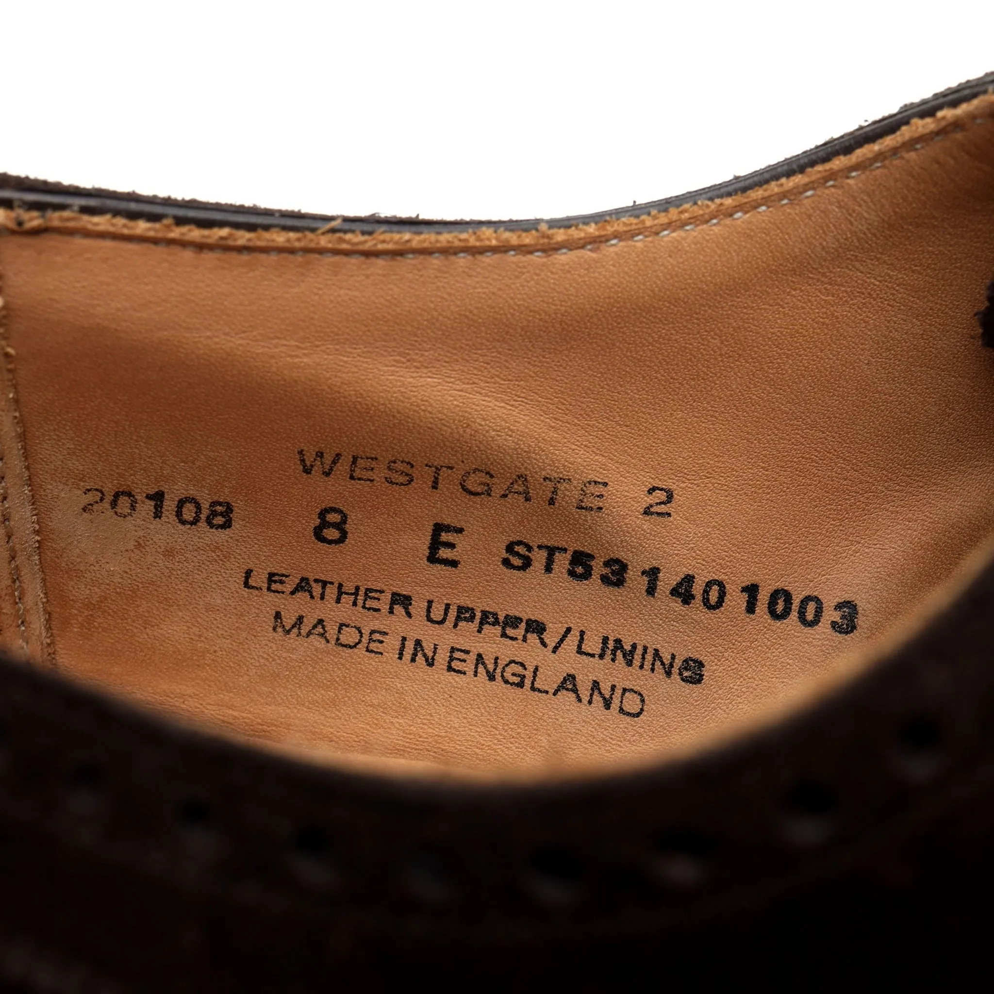 'Westgate 2' Dark Brown Suede Oxford Brogue UK 8 E