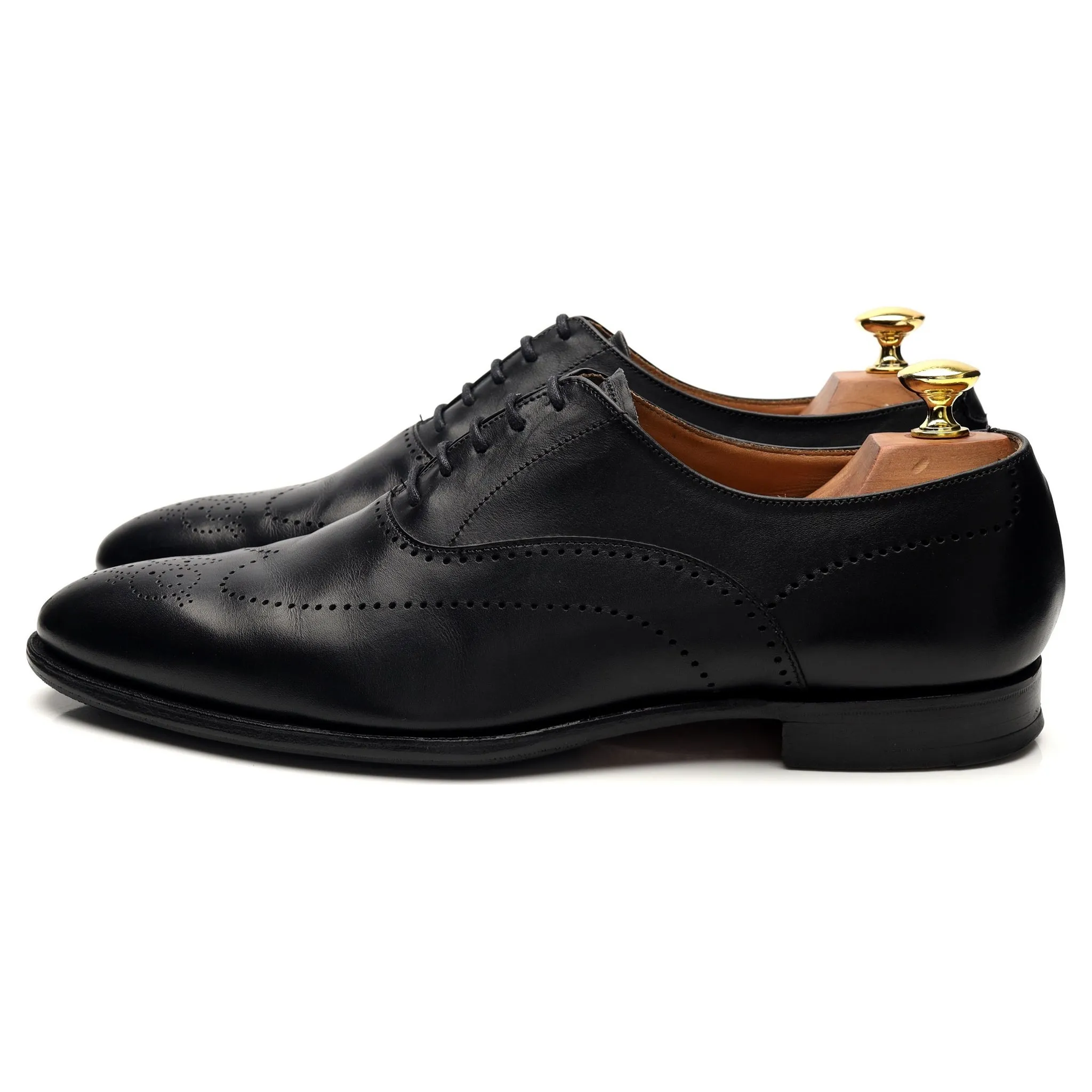 'Weybridge' Black Leather Oxford Brogue UK 8.5 E