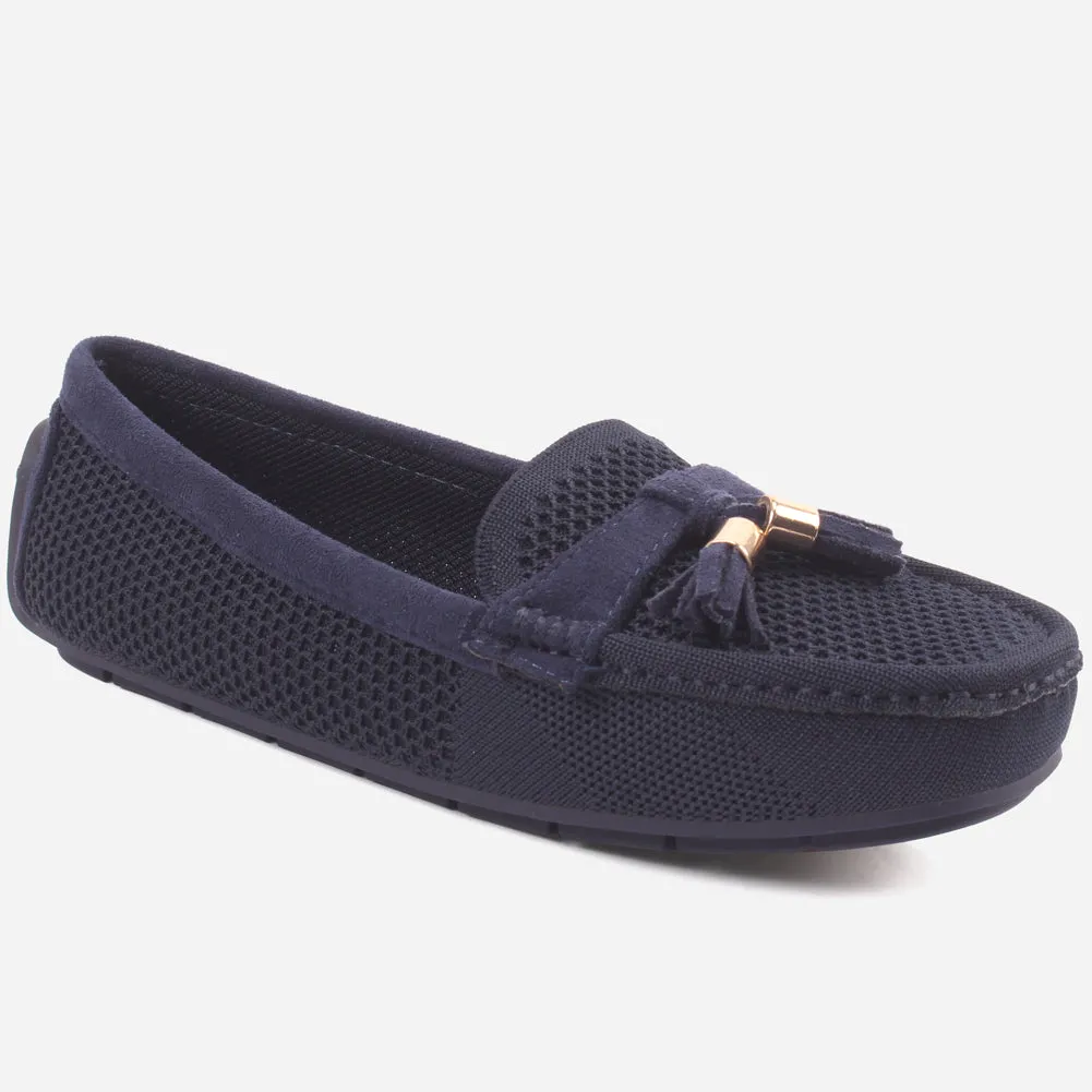 Women "ANEY" Faux Fur Suede Moccasins
