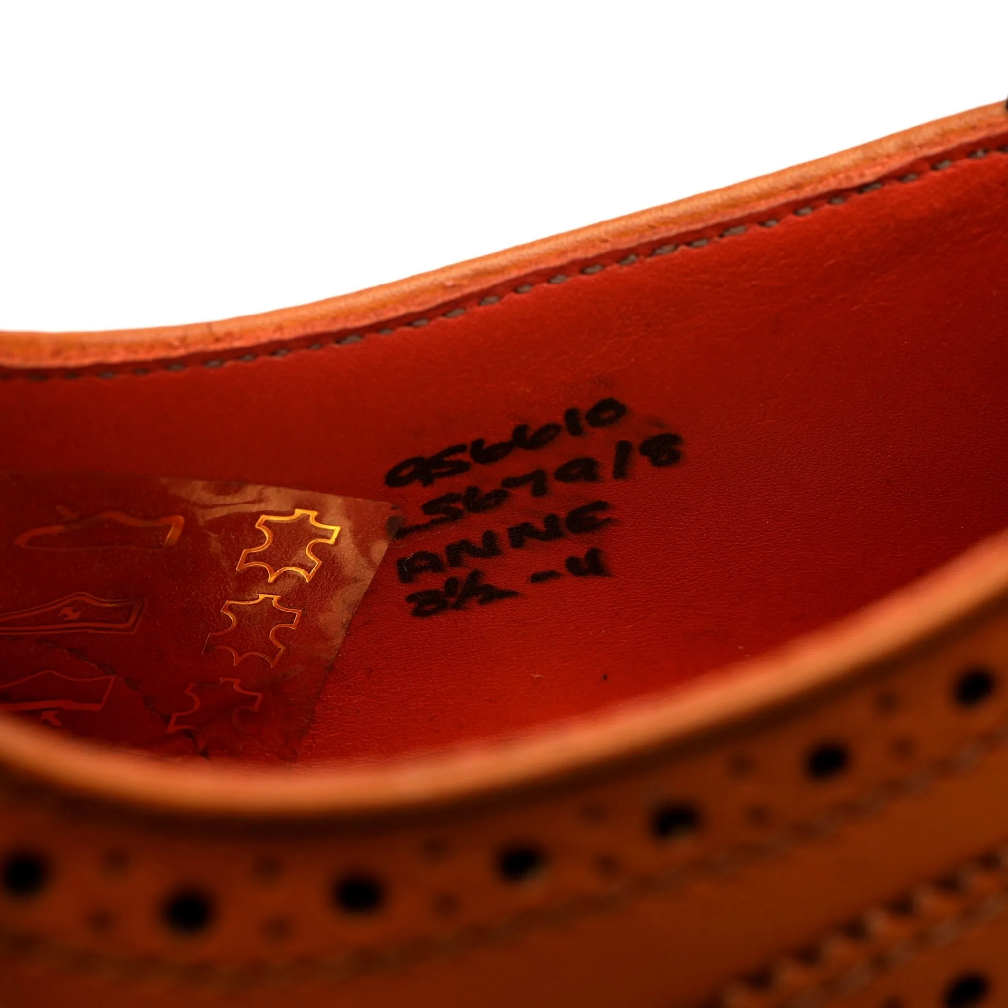 Women's 'Anne' Tan Brown Leather Derby Brogues UK 3.5