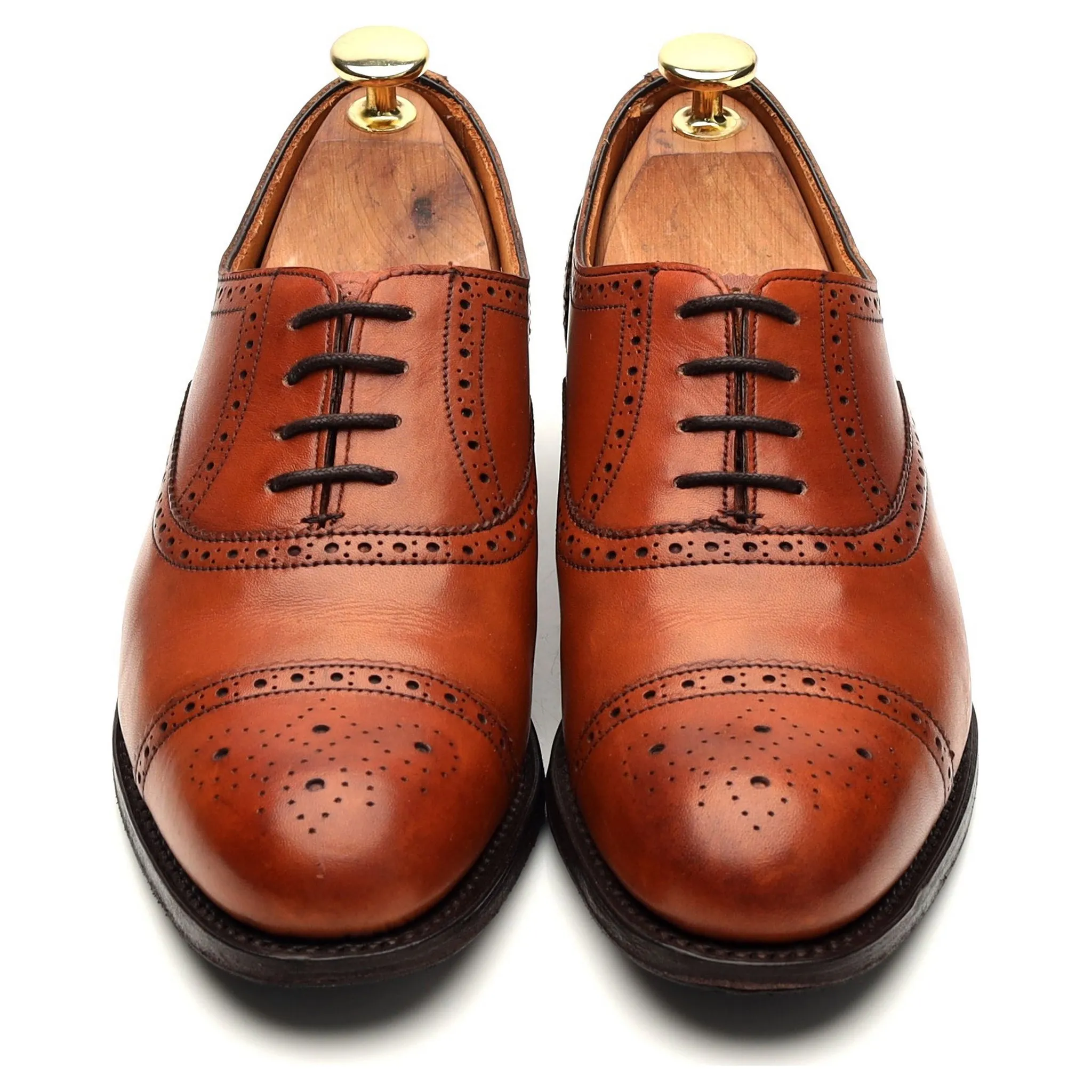 Women's 'Darcey' Tan Brown Leather Oxford Brogues UK 3.5 D
