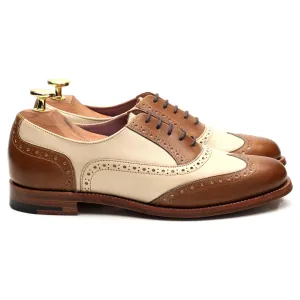 Women's 'Freya' Brown and Beige Leather Oxford UK 4 D