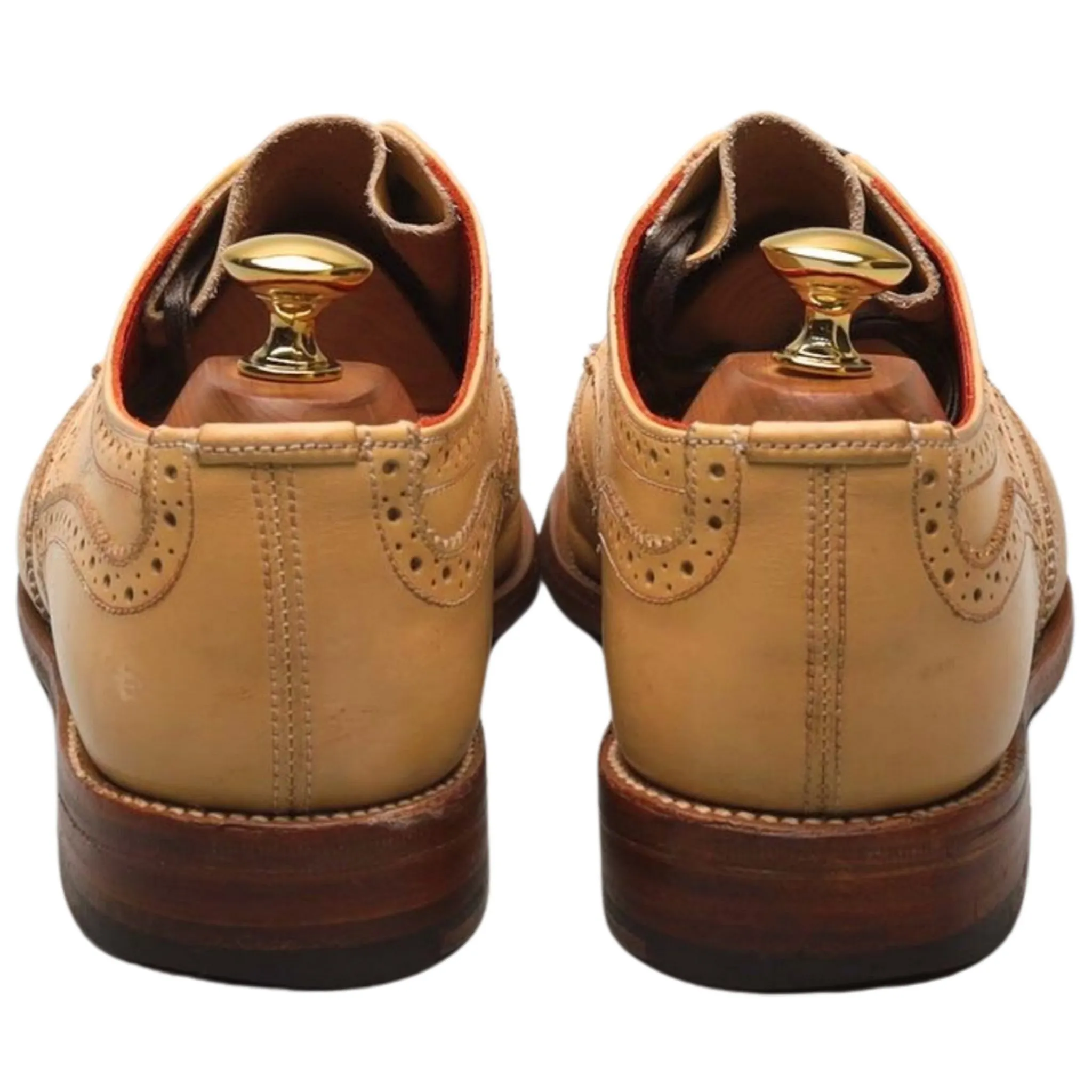 Women's Light Tan Leather Derby Brogue UK 6.5