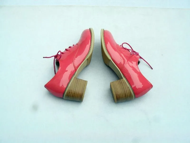 Women's Magenta Oxford Brogues