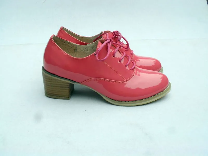 Women's Magenta Oxford Brogues