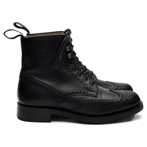 Women's 'Olivia' Black Leather Brogue Boots UK 4 D