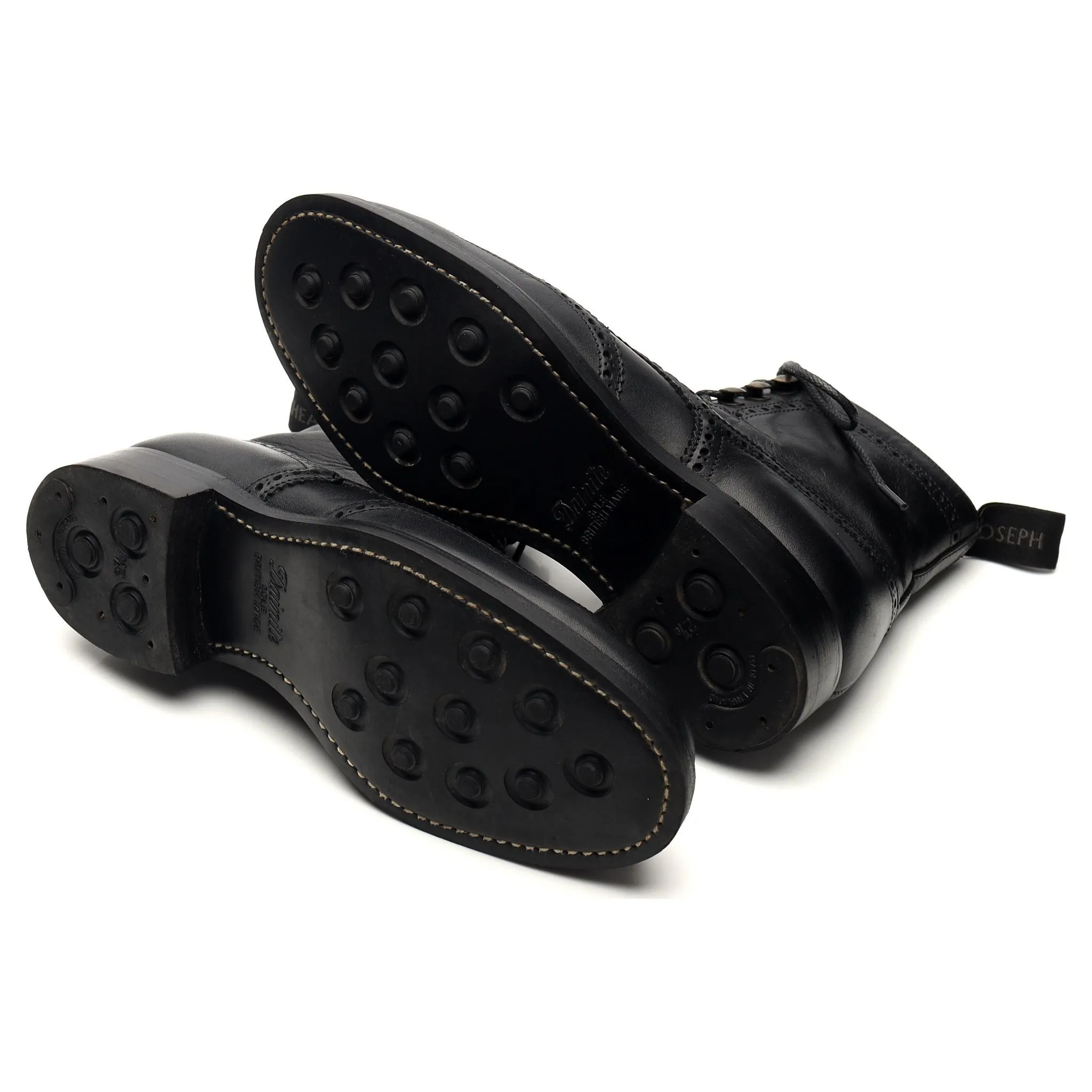 Women's 'Olivia' Black Leather Brogue Boots UK 4 D