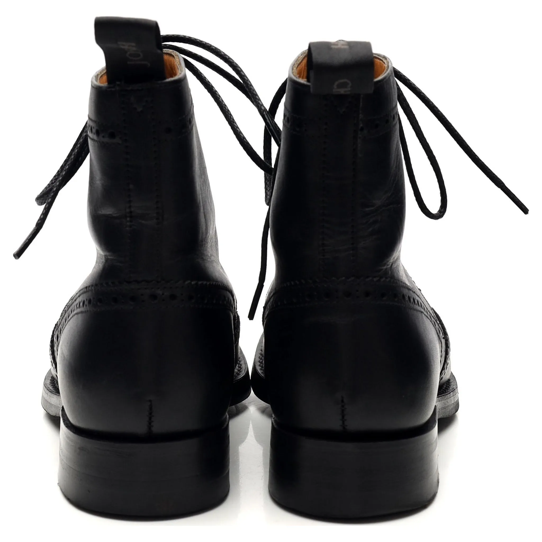 Women's 'Olivia' Black Leather Brogue Boots UK 4 D