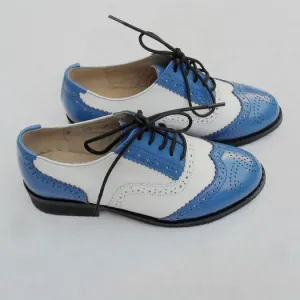 Women's Sky Blue &amp; White Oxford Brogues