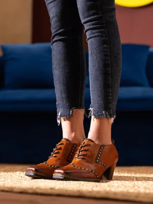 Zoie Maze Embossed Studded Leather Oxford